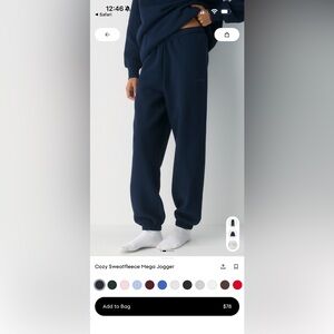 Aritzia TNA Mega Fleece Sweatpant Navy (admiral blue)